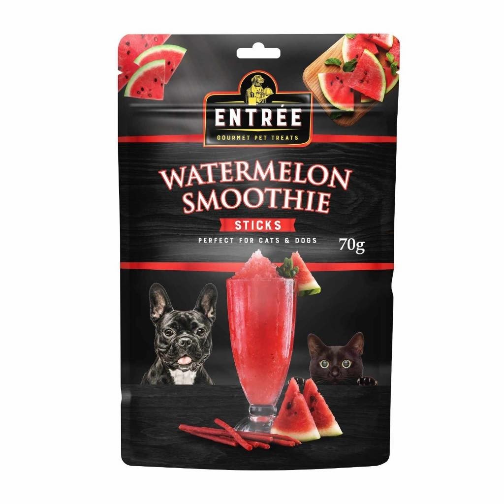 Entree Smoothie Sticks for Dogs and Cats 70g Strawberry Banana mixed Berries Watermelon Melon - Watermelon Smoothie image