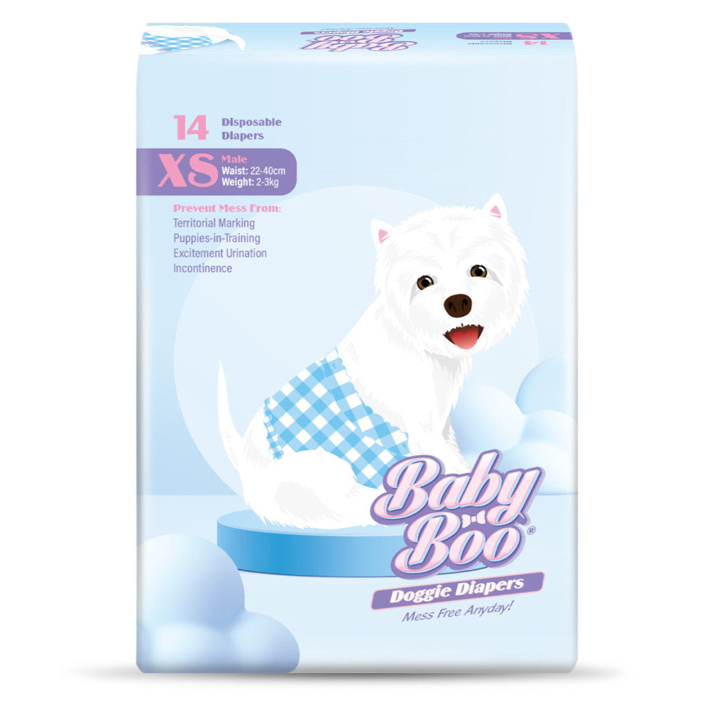 Baby Boo Male Boy Dog Diaper (XS-M) for potty training - XS image