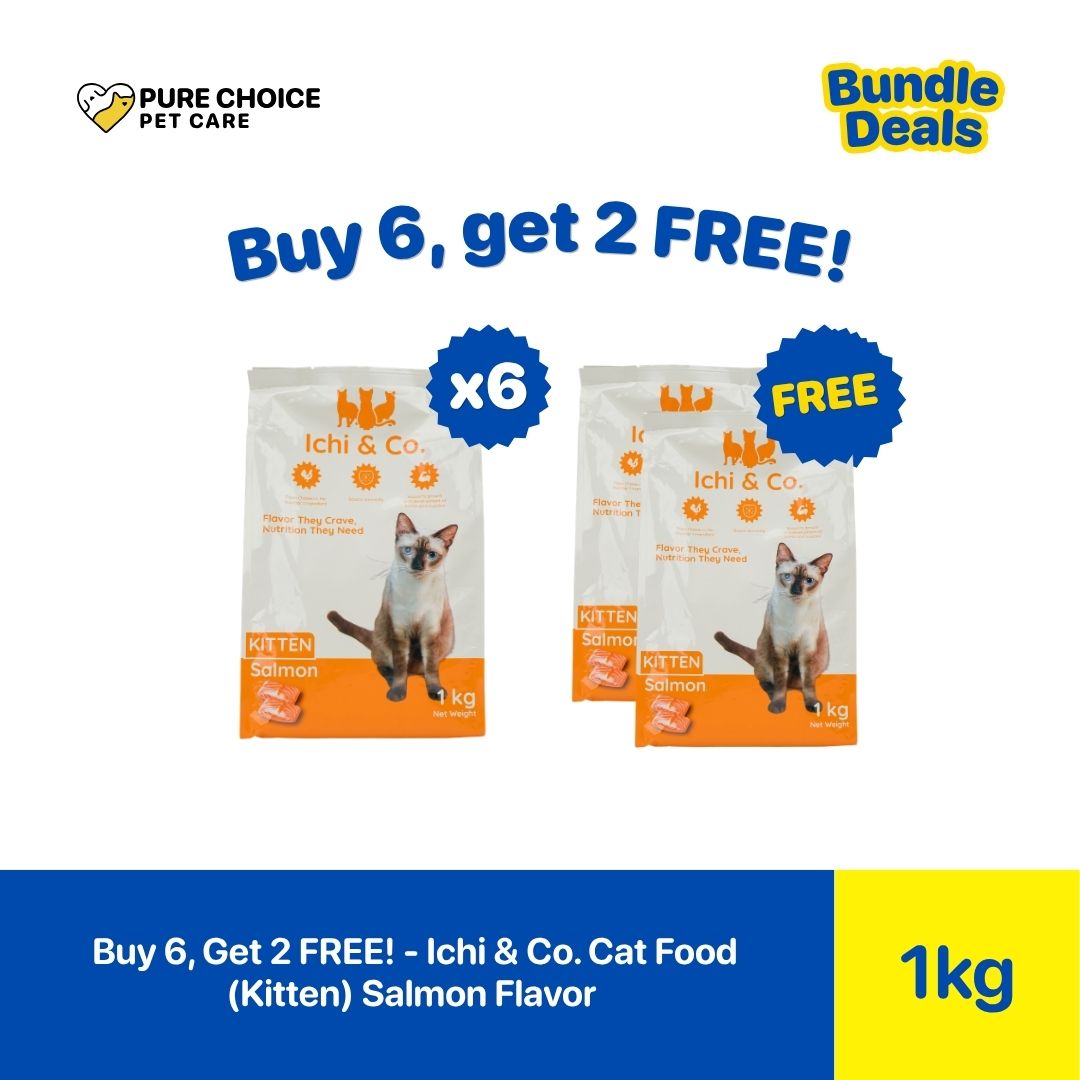 Pure Choice - Buy 6, Get 2 Free Ichi & Co. Dry Cat Food for Kitten 1kg Salmon Flavor