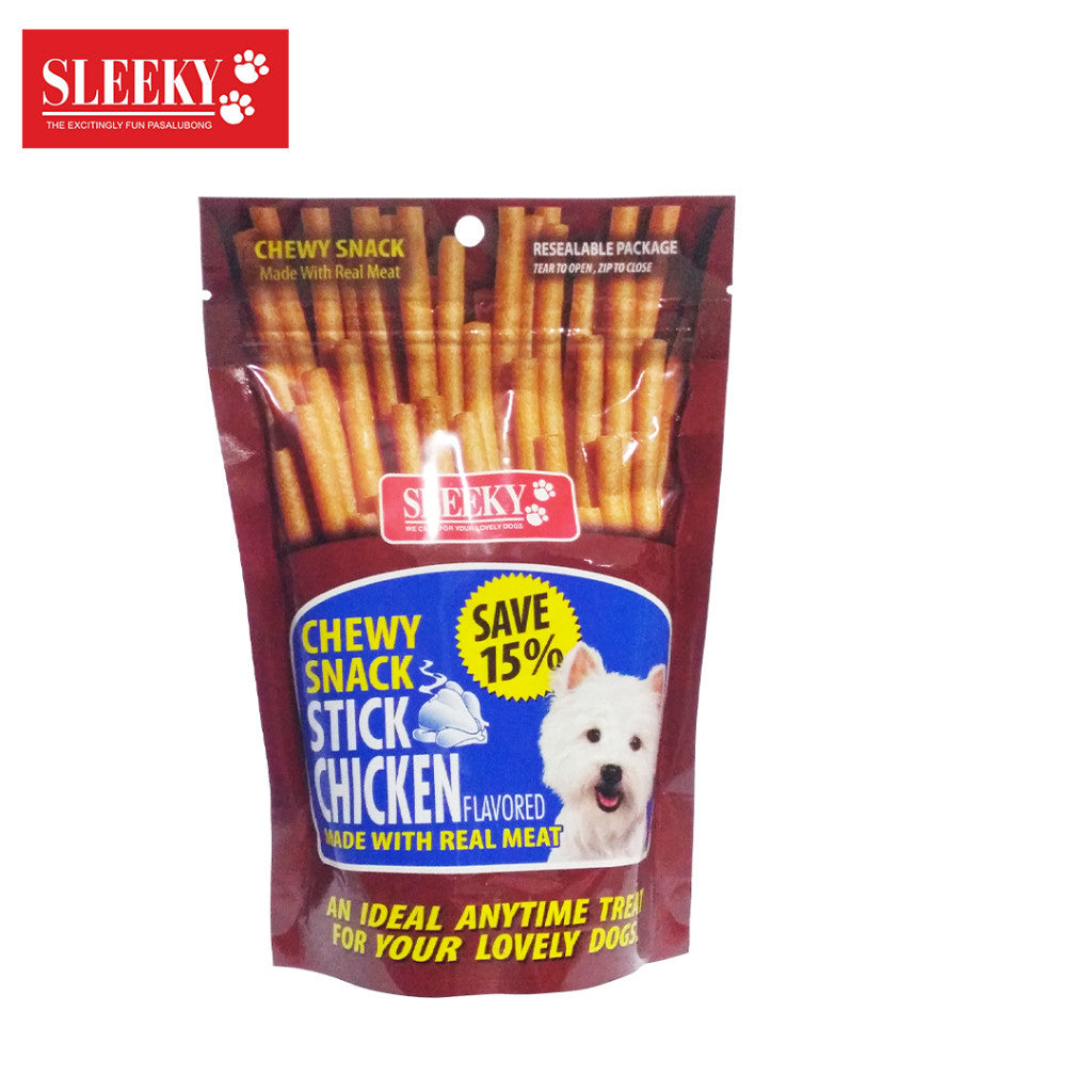Sleeky Chewy Snack/Strap 175g Dog Treats - chicken stick image
