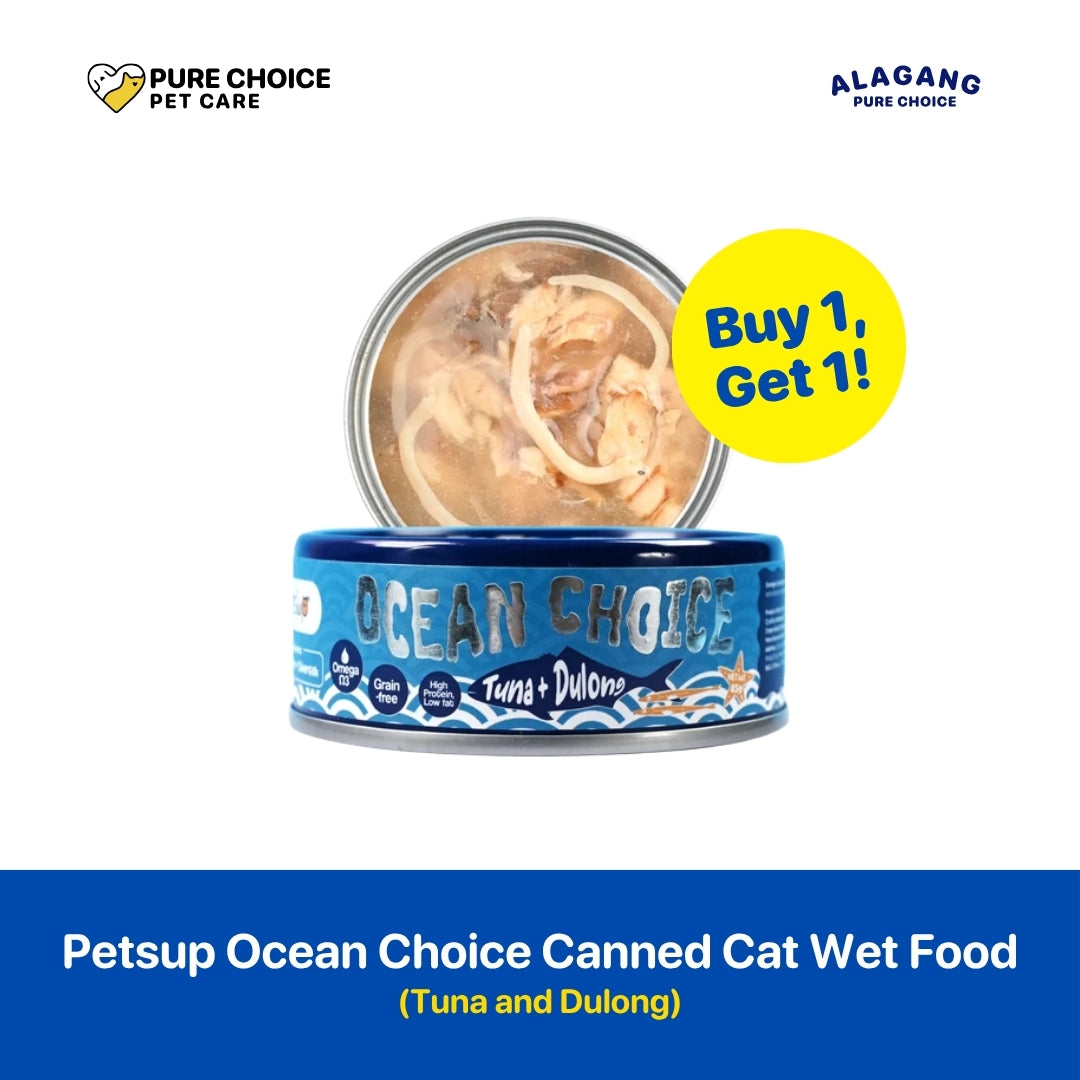 Dist. by Pure Choice - Buy 1 Get 1 Petsup Ocean Choice Canned Cat Wet Food Tuna and Dulong 85g