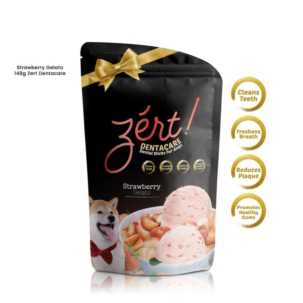 Zert Denta Care 148g Dog Treat Dental Stick Dentastix - Strawberry Gelato image