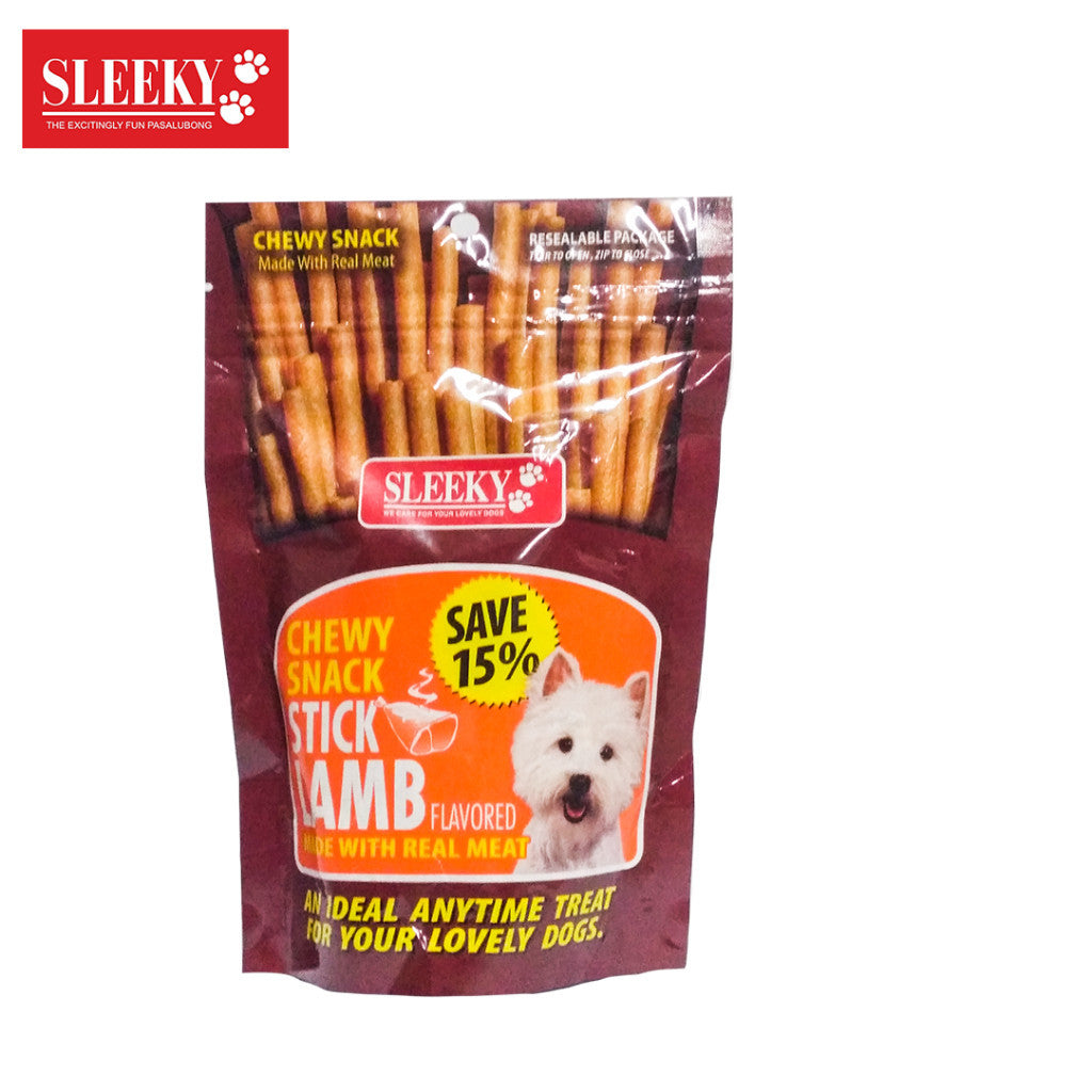 Sleeky Chewy Snack/Strap 175g Dog Treats - lamb stick image
