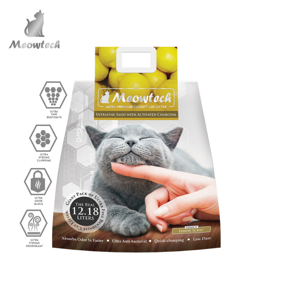 Meowtech Bentonite Scented Cat Litter 12.18L - Lemon image