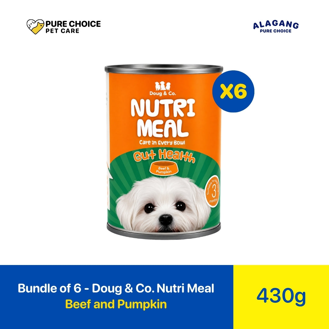 Pure Choice - Bundle of 6 Cans Doug & Co. Nutri Meal Beef and Pumpkin 430g