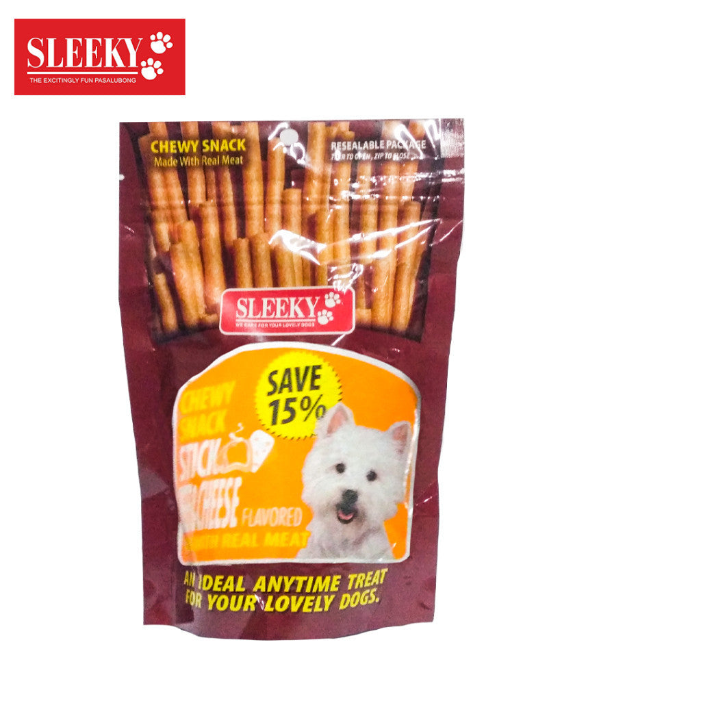 Sleeky Chewy Snack/Strap 175g Dog Treats - beef cheese stick image