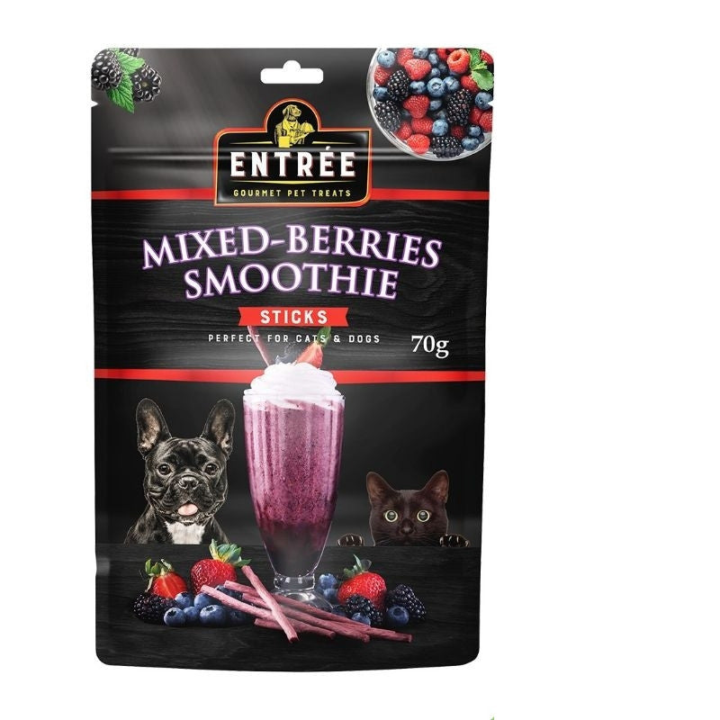Entree Smoothie Sticks for Dogs and Cats 70g Strawberry Banana mixed Berries Watermelon Melon image 6
