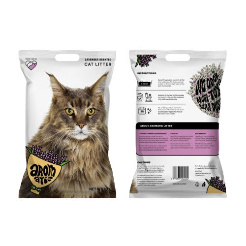 Aromatic Cat Litters 10L/8kg: Apple, Lemon, Coffee and Lavander Scents - Lavander image