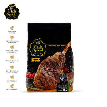 Chef's Special 5kg for Puppy Adult or Senior Dogs Tomahawk Steak Flavor image 2