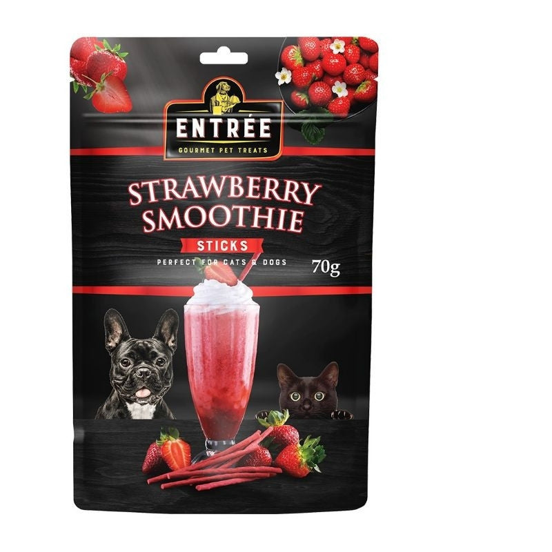 Entree Smoothie Sticks for Dogs and Cats 70g Strawberry Banana mixed Berries Watermelon Melon image 3
