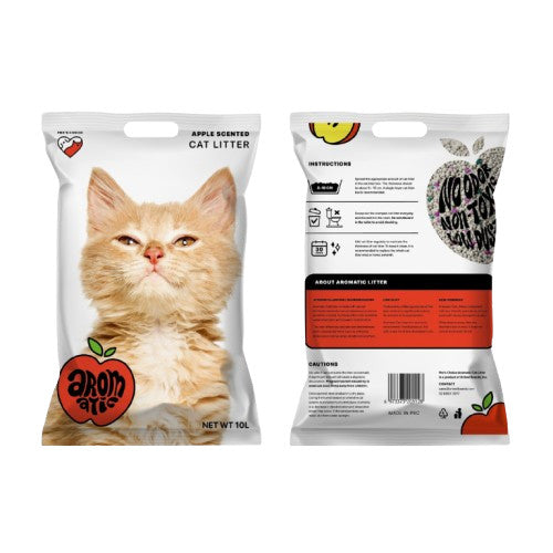Aromatic Cat Litters 10L/8kg: Apple, Lemon, Coffee and Lavander Scents - Apple image