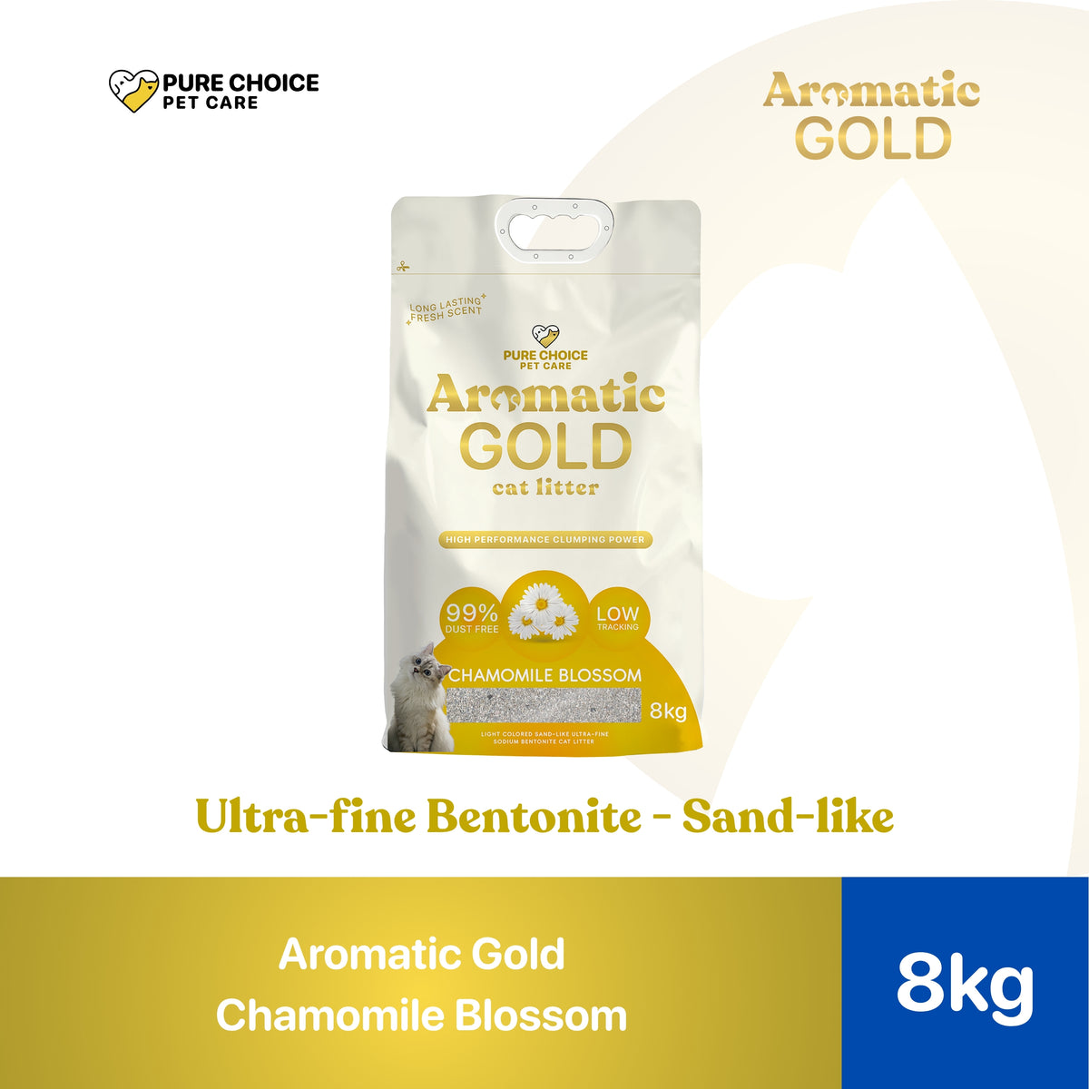 Aromatic Gold Ultra-fine Bentonite Cat Litter Chamomile Blossom 10-12L/8kg