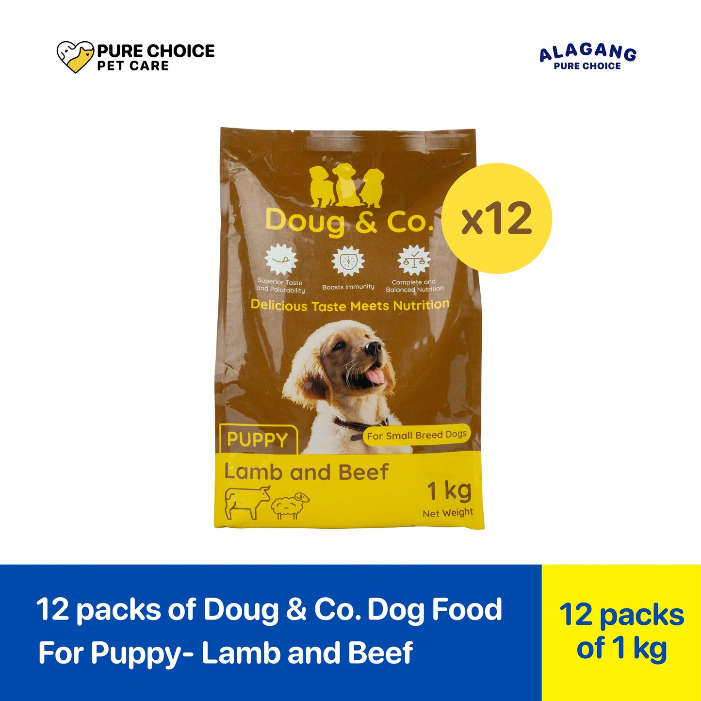 Doug & Co. Dry Dog Food Puppy Lamb & Beef (1kg x 12pcs)