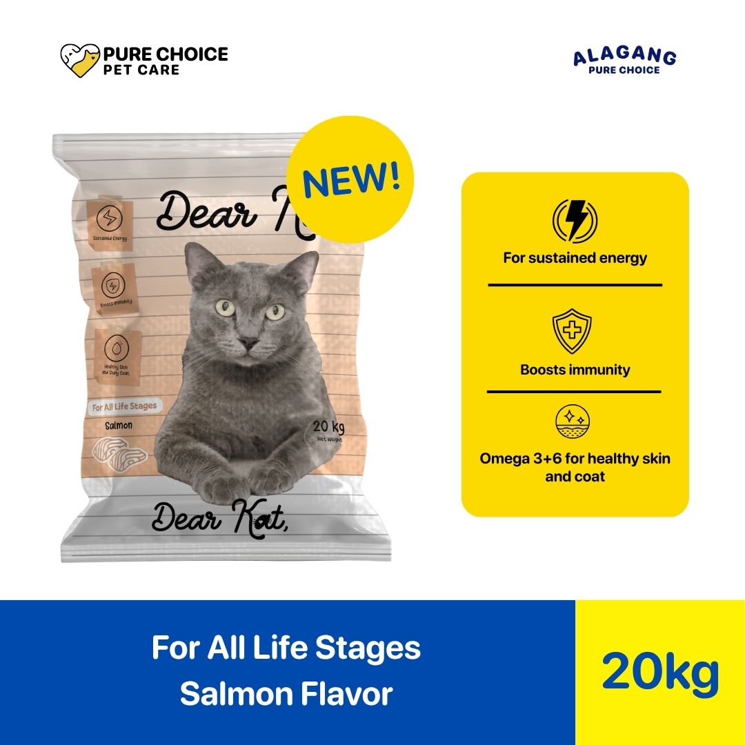 Pure Choice Dear Kat Dry Cat Food All Life Stages Tuna/Salmon (20kg) - dear kat cat food