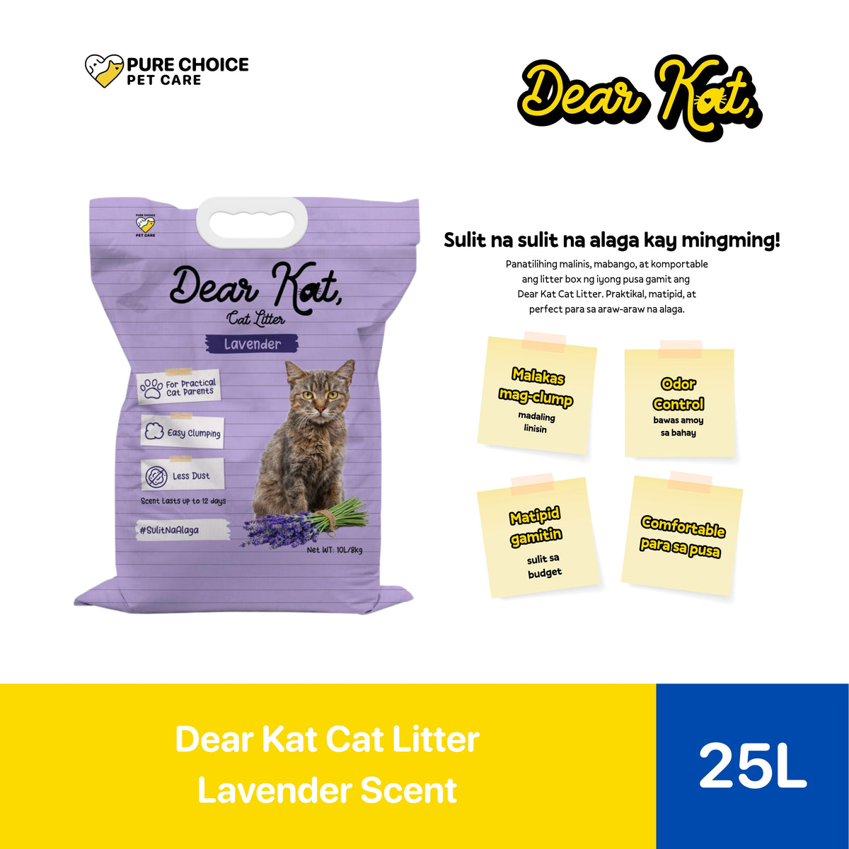 Dear Kat Cat litter Extra Sulit Pack 25L/20kg