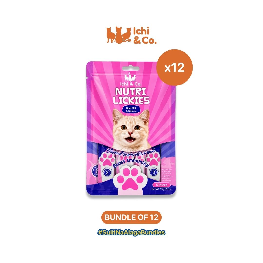 Ichi & Co. Nutri Lickies Cat Wet Treats (15g x 5 Sticks) 75g - Bundle of 12
