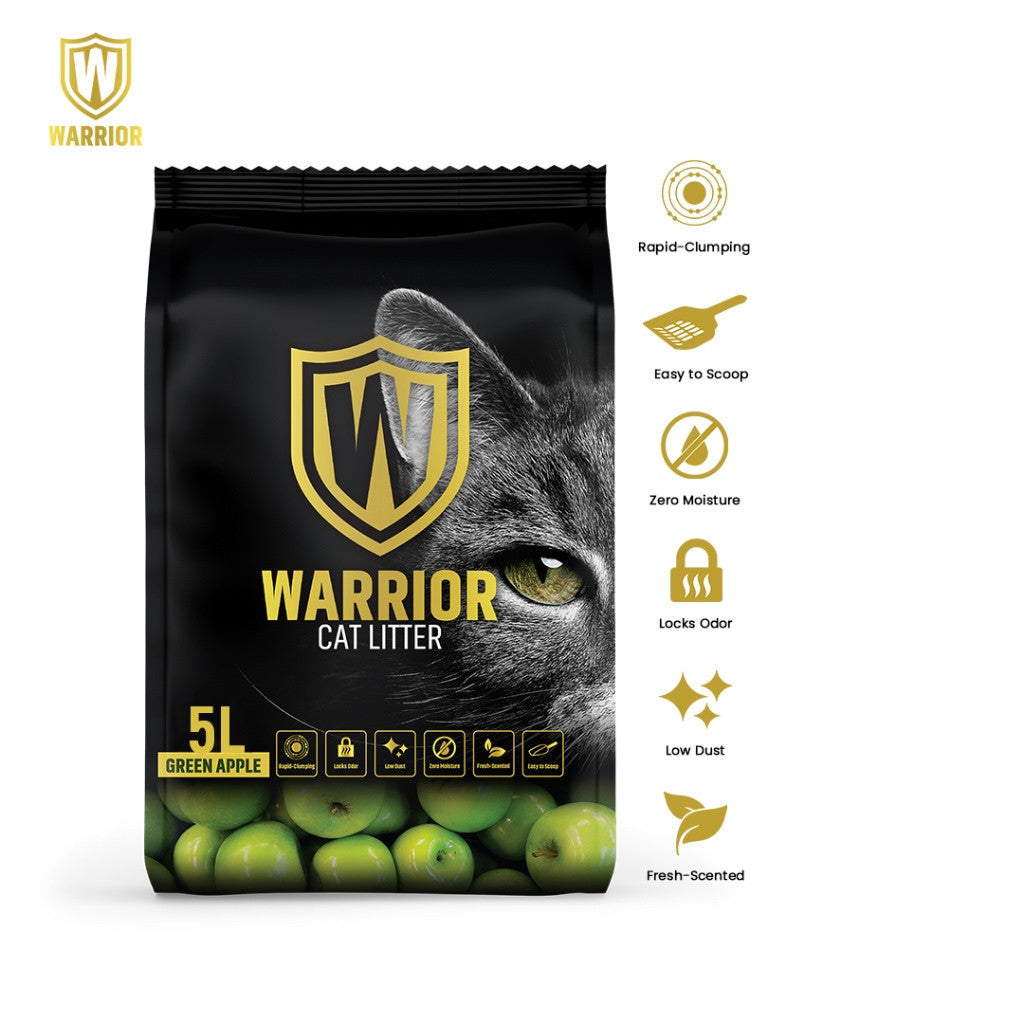 Warrior Cat Litter Premium 5L Litter - Green Apple image