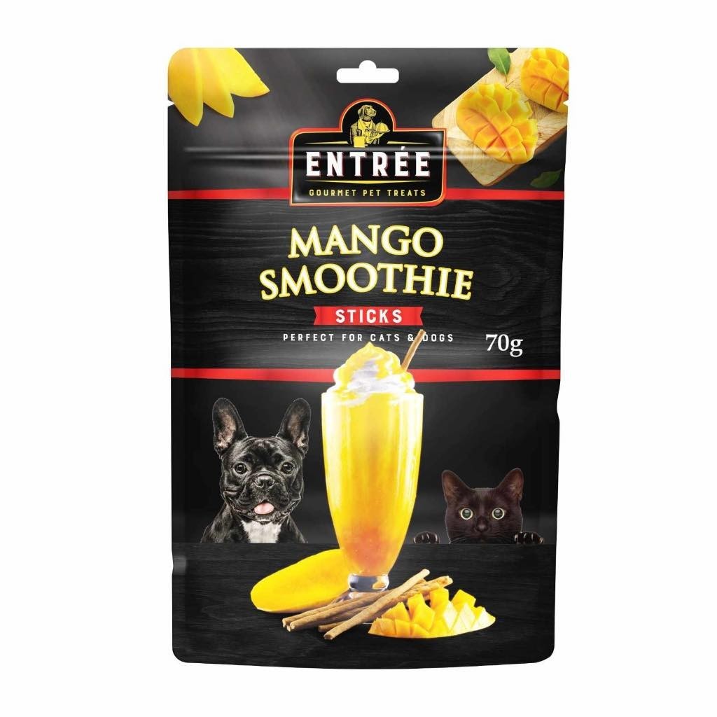 Entree Smoothie Sticks for Dogs and Cats 70g Strawberry Banana mixed Berries Watermelon Melon - Mango Smoothie image