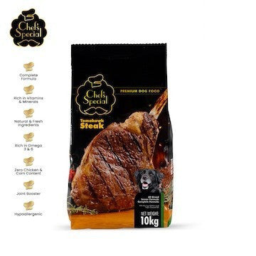 Chef's Special Premium Dog Food Tomahawk Steak Flavor 10kg Puppies Adult or Seniors image 2