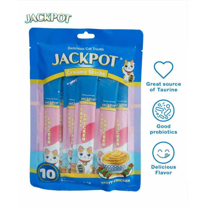 Jackpot Creamy Sticks for Cats - Chicken, Shrimp, Tuna and Salmon image 8
