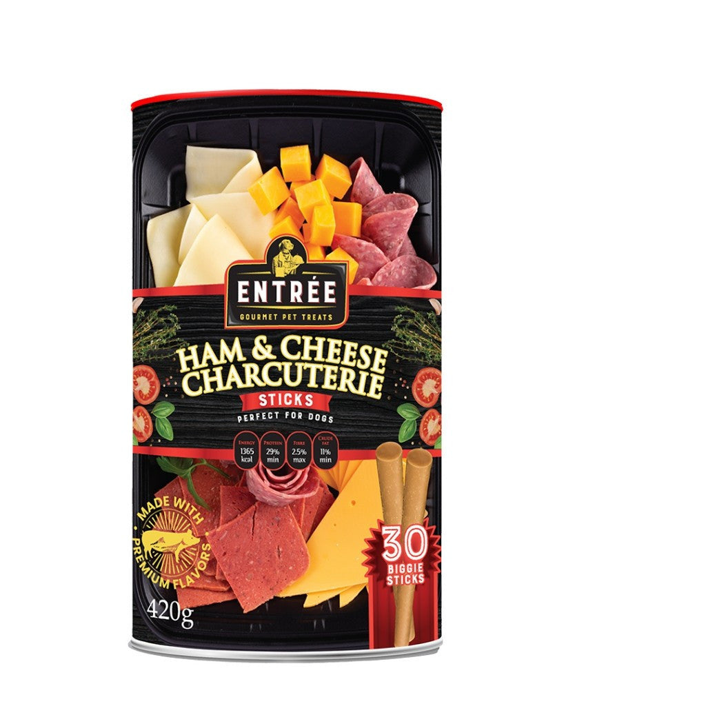 Entree Gourmet Biggie Sticks Dog Treats 420g - Ham & Cheese image