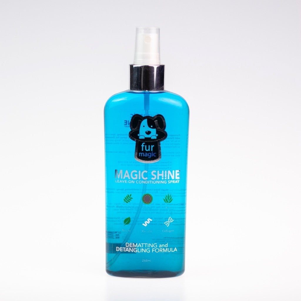 Furmagic Magic Shine Leave-On Conditioning Spray with Detangling and Dematting Formula Spray for Dog - Blue image