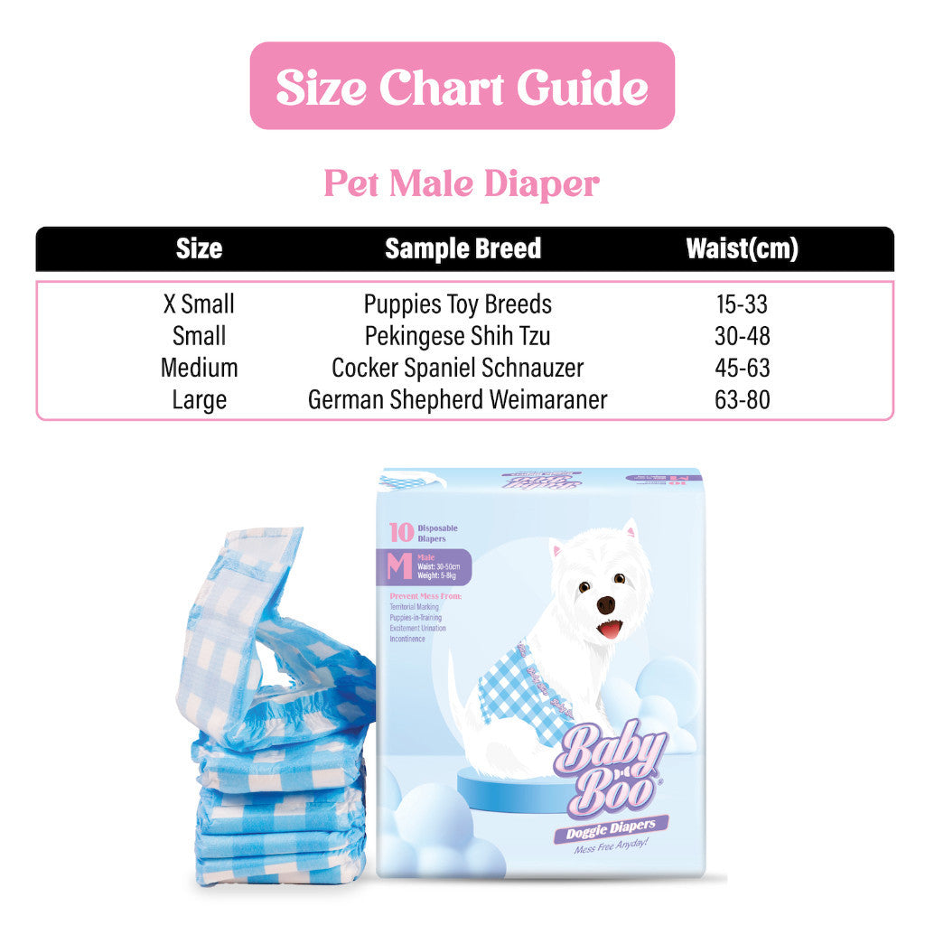 Baby Boo Male Boy Dog Diaper (XS-M) for potty training image 4