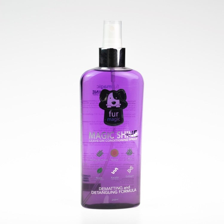 Furmagic Magic Shine Leave-On Conditioning Spray with Detangling and Dematting Formula Spray for Dog - Violet image