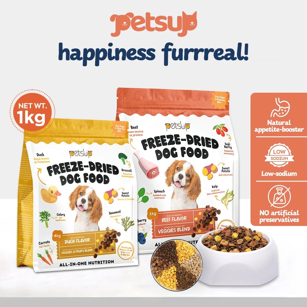 PETSUP FREEZE DRIED DOG FOOD 1KG/4KG