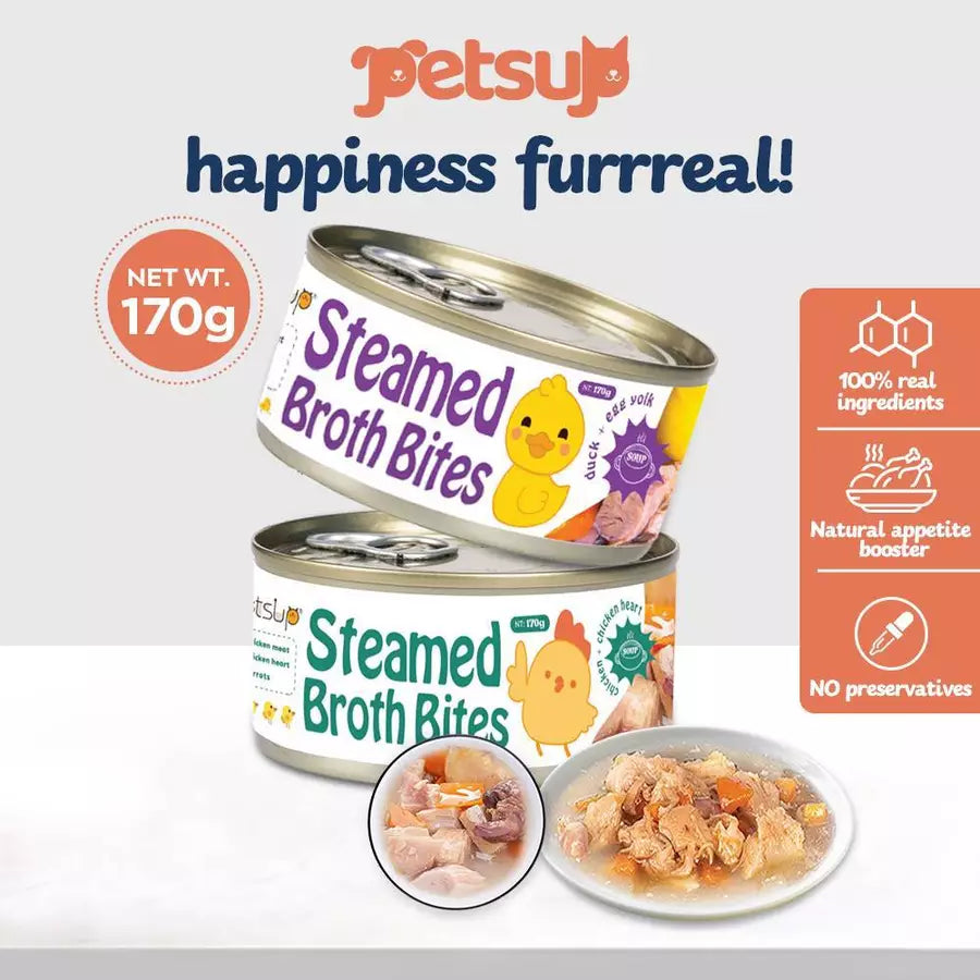 PETSUP STEAMED BROTH BITES CANNED DOG WET FOOD