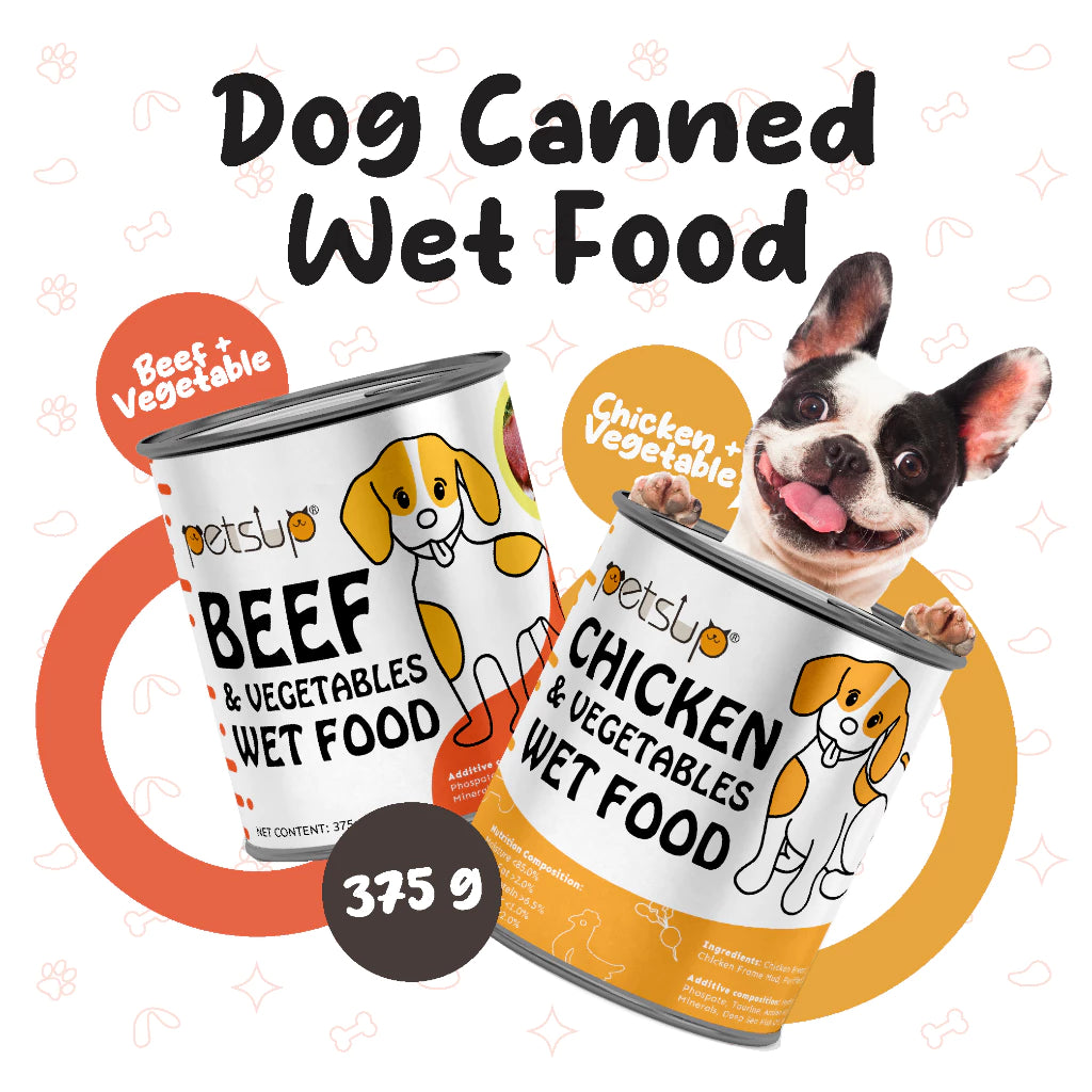 PETSUP CANNED DOG WET FOOD 375G