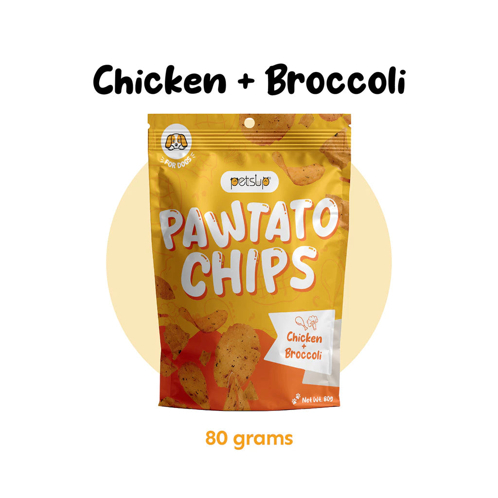 PETSUP PAWTATO CHIPS DOG TREATS 80G