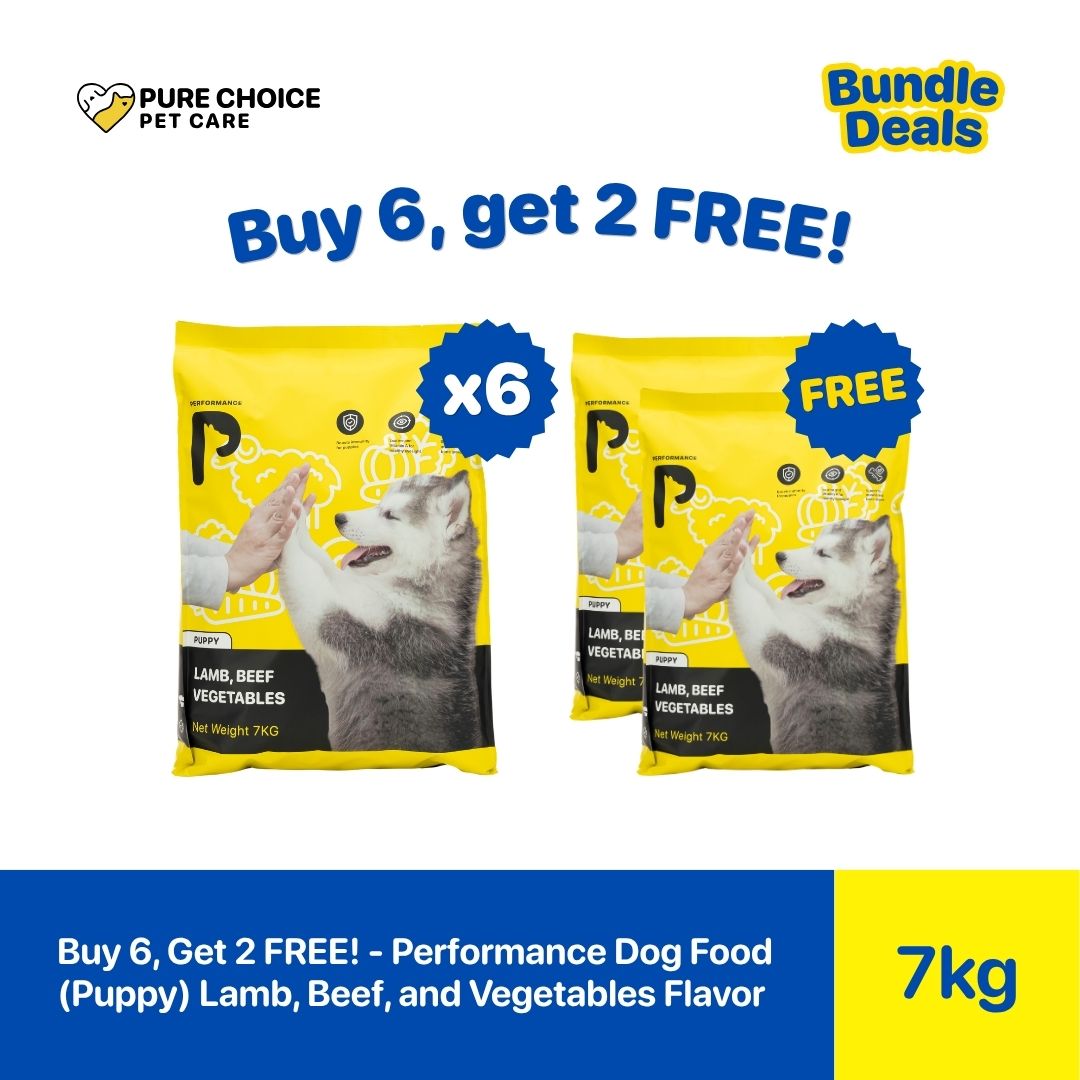 Pure Choice - Buy 6, Get 2 Free Performance Dog Food for Puppy 7Kg Lamb, Beef and Vegetables