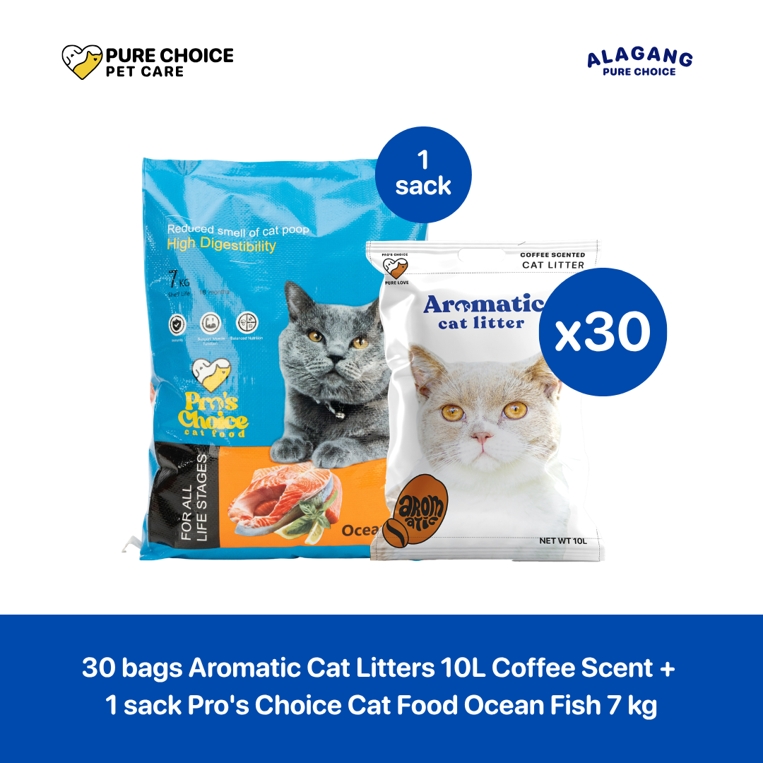 Aromatic Cat Litters 10L/8kg + Pro's Choice Cat Food Ocean Fish 7kg