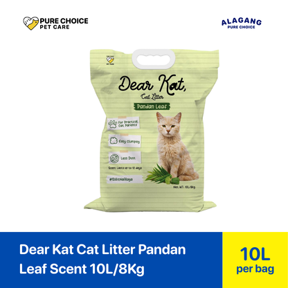 Bundle of 8 Bags - Dear Kat Cat Litter 10L/8kg
