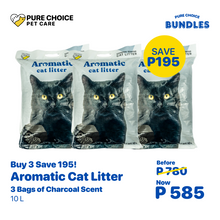 Bundle: Aromatic Cat Litters 10L/8kg - Buy 3 Save 195! - Charcoal image 0