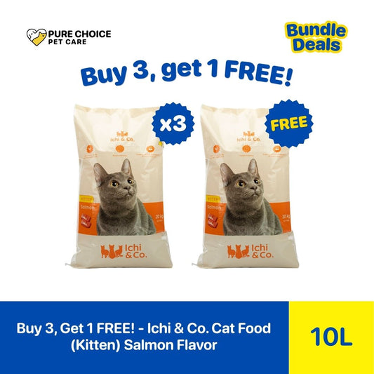 Pure Choice - Buy 3, Get 1 Free Ichi & Co. Dry Cat Food for Kitten Salmon Flavor 20Kg
