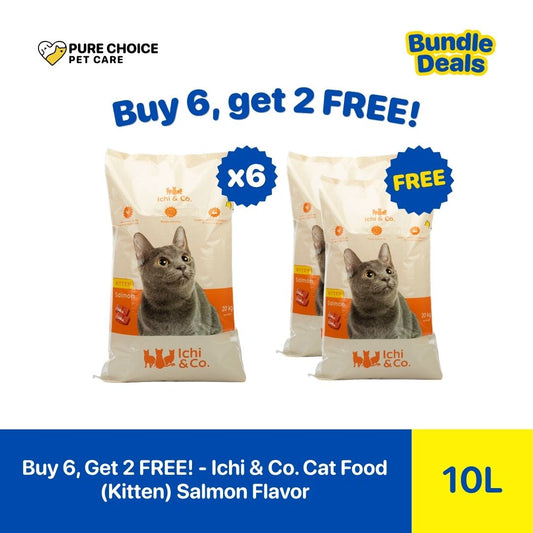 Pure Choice - Buy 6, Get 2 Free Ichi & Co. Dry Cat Food for Kitten Salmon Flavor 20Kg