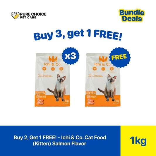 Pure Choice - Buy 3, Get 1 Free Ichi & Co. Dry Cat Food for Kitten 1kg Salmon Flavor