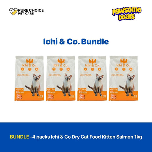Pure Choice - Bundle Ichi & Co. Dry Cat Food Kitten Salmon 1kg