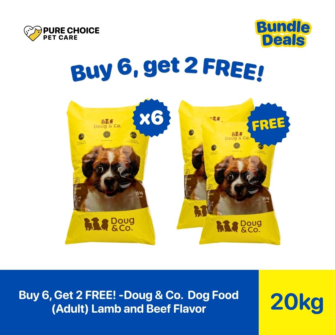 Pure Choice - Buy 6, Get 2 Free Doug & Co. Dry Dog Food for Adult 20Kg Lamb and Beef Flavor
