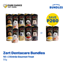 Bundle: 10 + 2 ZERT Premium Dog Desserts Dentacare 55g - Strawberry Shortcake