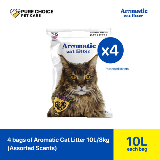 Aromatic Cat Litter 10L/8Kg - Bundle of 4 bags