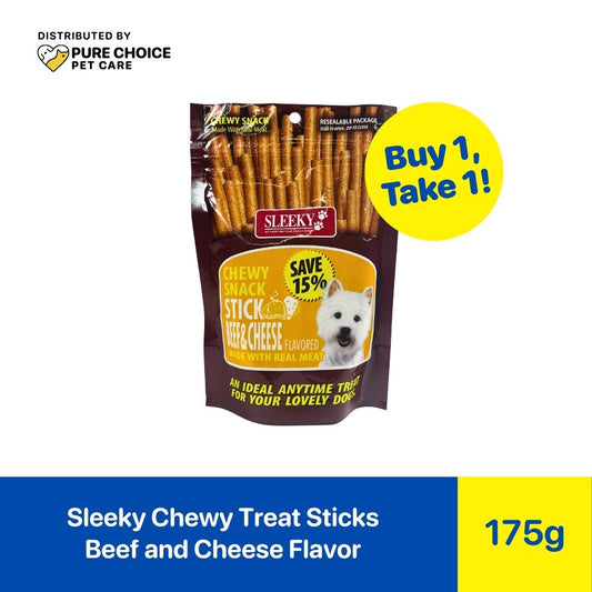 Dist. by Pure Choice - Buy 1 Take 1 Sleeky Chewy Treat Sticks 175g