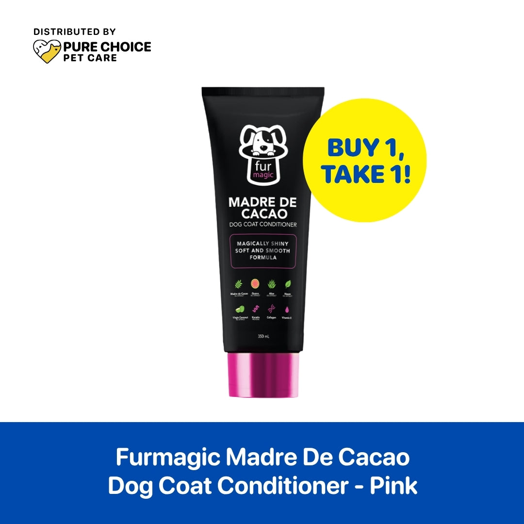 Dist. by Pure Choice - Buy 1 Take 1 Furmagic Madre De Cacao Dog Coat Conditioner 350ml - Pink