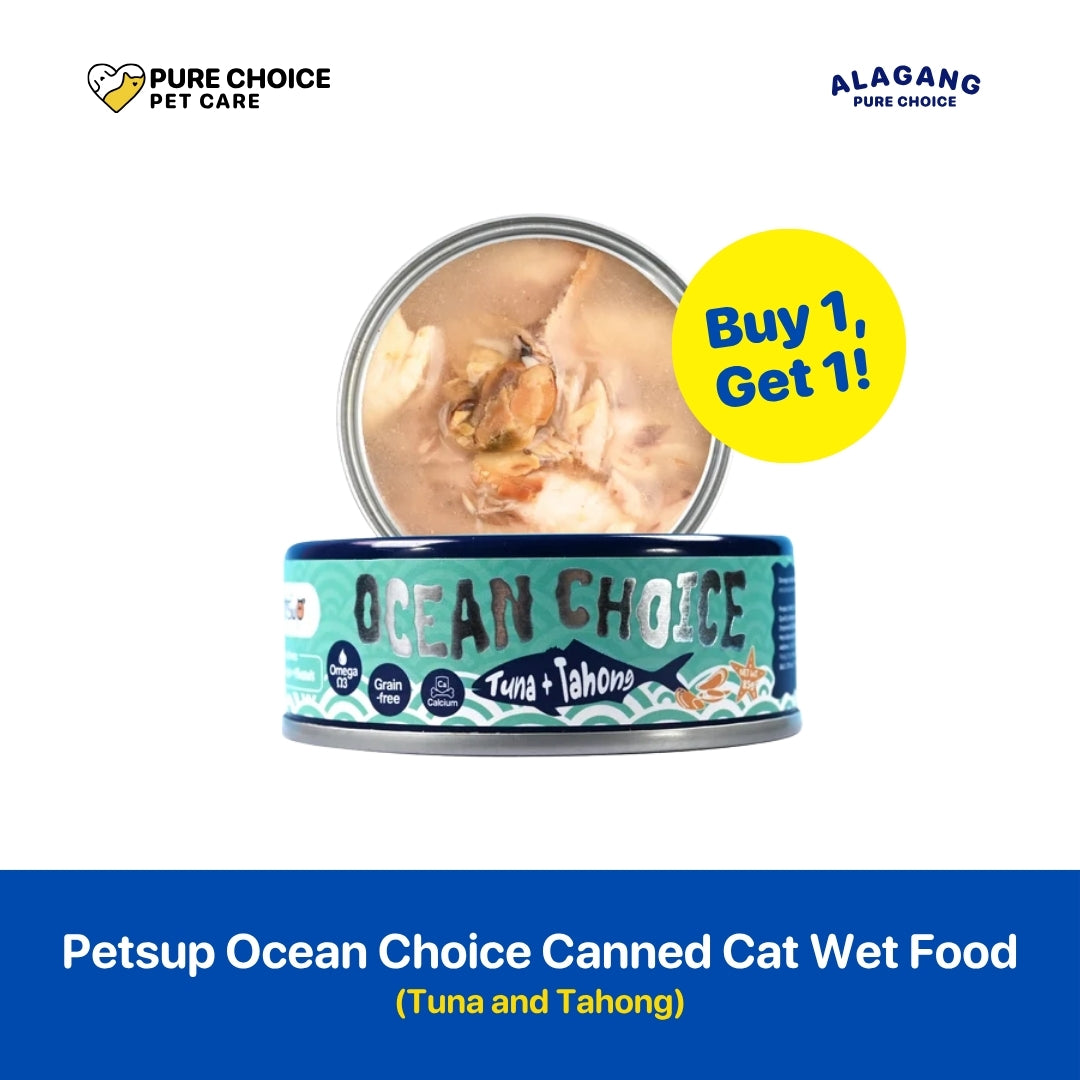 Dist. by Pure Choice - Buy 1 Get 1 Petsup Ocean Choice Canned Cat Wet Food Tuna and Tahong  85g