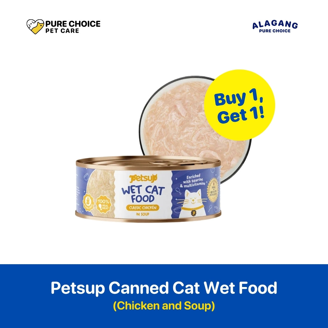 Dist. by Pure Choice - Buy 1 Take 1 Petsup Canned Cat Wet Food Chicken and Soup  Flavor 85g