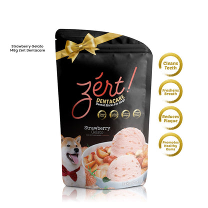 Zert Denta Care 148g Dog Treat Dental Stick Dentastix - Strawberry Gelato image