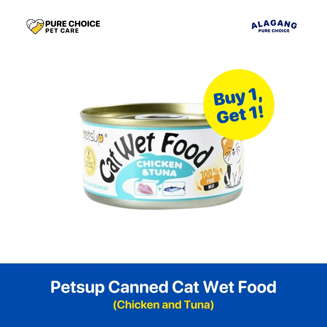 Dist. by Pure Choice - Buy 1 Take 1  Petsup Canned Cat Wet Food Chicken and Tuna Flavor 85g