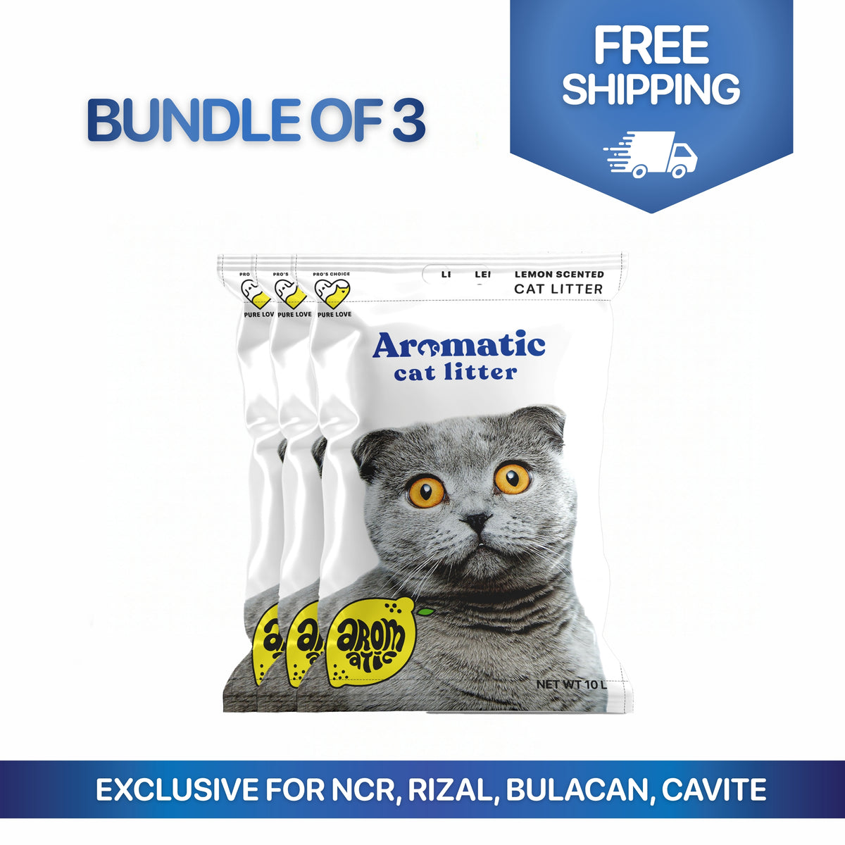 Natural Bentonite Cat Litter 10L/8kg - Bundles